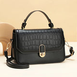 Crocodile Pattern Small Square Shoulder Bag for Women