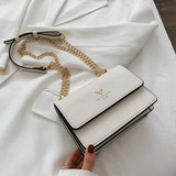 Deer Head Crossbody Bag Classic Chain Shoulder Purse Flap Messenger Bag