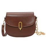 Women's Small Square Messenger Bag with Chains, Crossbody Shoulder Bag