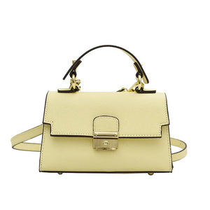 Square Bags for Women Metal Lock Top Handle Bag Shoulder Crossbody Bags