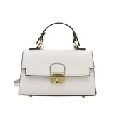 Square Bags for Women Metal Lock Top Handle Bag Shoulder Crossbody Bags