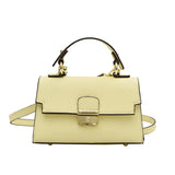 Square Bags for Women Metal Lock Top Handle Bag Shoulder Crossbody Bags