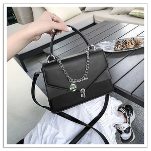 Small Square Handbag Tote Pu Leather Shoulder Crossbody Bag
