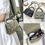 Small Square Handbag Tote Pu Leather Shoulder Crossbody Bag