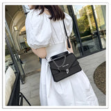 Small Square Handbag Tote Pu Leather Shoulder Crossbody Bag