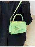 Small Square Bag for Women PU Leather Shoulder Messenger Crossbody Bag