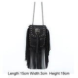 Women's Crossbody Bag with Rivet Tassel Shoulder Bag