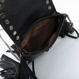 Women's Crossbody Bag with Rivet Tassel Shoulder Bag