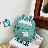 Small Square Nylon Ladies Handbag Rabbit Shoulder Bag