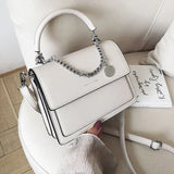 Small Square Satchels Women Bags High Chain Shoulder Bags Top-Handle Purses