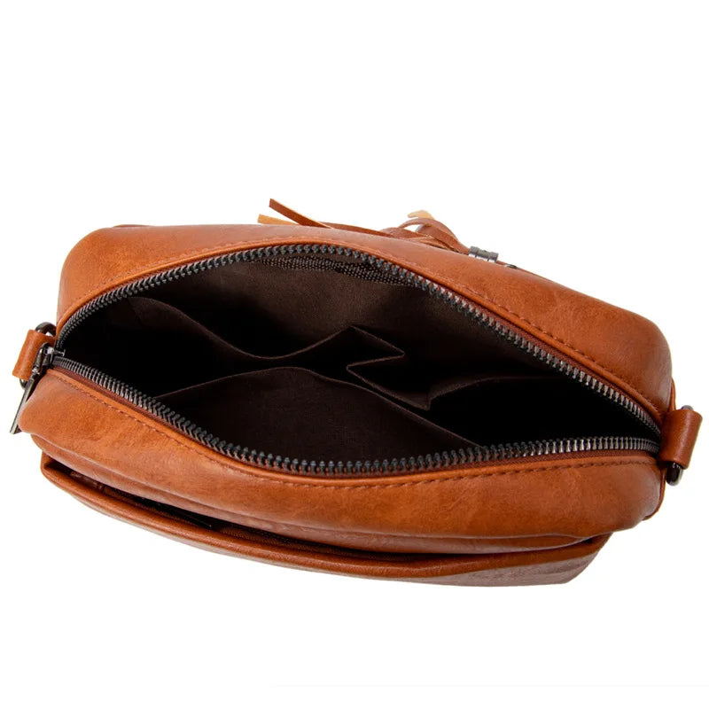 Vintage Crossbody Bag Retro Purses Pu Leather