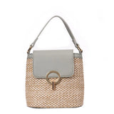 Straw Bucket Bags Women Summer Crossbody Travel Purses Handbags Shoulder Bag