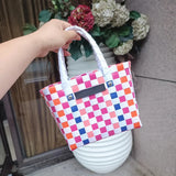 Small Kawayi Weaved Lunch Picnic Basket Harajuku Beach Carry Bag