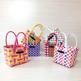 Small Kawayi Weaved Lunch Picnic Basket Harajuku Beach Carry Bag