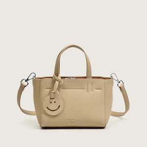 Small Tote Bag Cow Leather Smile Handbags Girls Shoulder Bags Sac A Main Femme B