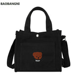 Canvas Tote Bag Women Shoulder Shopper Handbag Crossbody Satchel