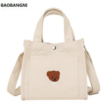 Canvas Tote Bag Women Shoulder Shopper Handbag Crossbody Satchel