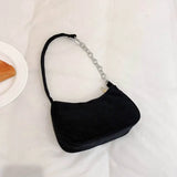 Vintage Corduroy Crossbody Bag for Women Solid Color Small Shoulder Handbag
