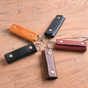 Vegetable Tanning Leather Key Purses for Men and Women