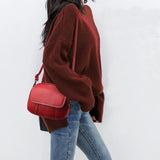 Vintage Flap Shoulder Bag PU Leather High Crossbody Messenger