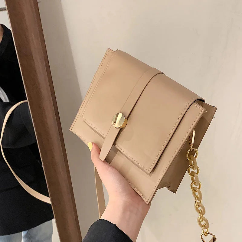 Vintage Retro Female Leather Messenger Bag