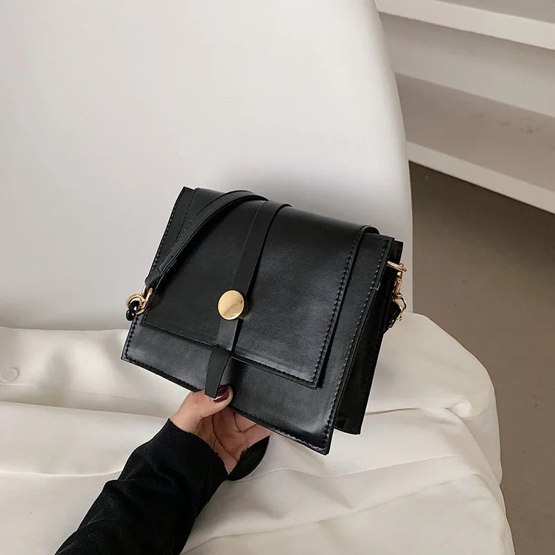 Vintage Retro Female Leather Messenger Bag