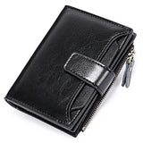 RFID Blocking Womens Leather Bifold Wallet