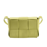 Small Green Weave Crossbody Bag Female Handbags Ladies Flap Bag