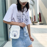 Canvas Crossbody Small Bags for Women Cloth Cell Phone Shoulder Bags