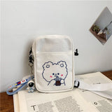 Canvas Crossbody Small Bags for Women Cloth Cell Phone Shoulder Bags