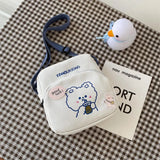 Women Canvas Shoulder Bags Cartoon Print Mini Handbags Phone Crossbody Bag