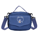 Mini Canvas Shoulder Bag Cartoon Print Crossbody Handbag for Girl