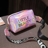 Small Women Laser Crossbody Messenger Shoulder Bag PVC Jelly Small Tote