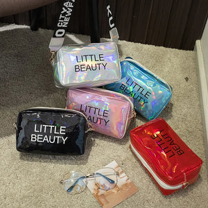 Small Women Laser Crossbody Bag PVC Jelly Small Tote Messenger Holographic