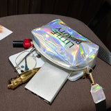 Small Women Laser Crossbody Messenger Shoulder Bag PVC Jelly Small Tote