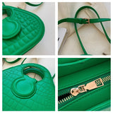 Small Crocodile Clutch Saddle Purse PU Leather Shoulder Bag