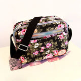 Floral Printing Women Shoulder Bag Canvas Mummy Bag