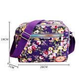 Floral Printing Women Shoulder Bag Canvas Mummy Bag