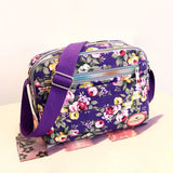 Floral Printing Women Shoulder Bag Canvas Mummy Bag