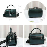 Small Women Shoulder Bag PU Leather Handbag Top Handle Barrel Satchel Crossbody