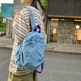 Women's Denim School Backpack for Teenagers Travel Bagpack