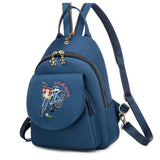 Small Women's Rucksack Oxford Cloth Girls Multifunction Small Backpack