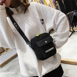 Canvas Tote Bags for Women Letter Handbag Crossbody Messenger Pouch