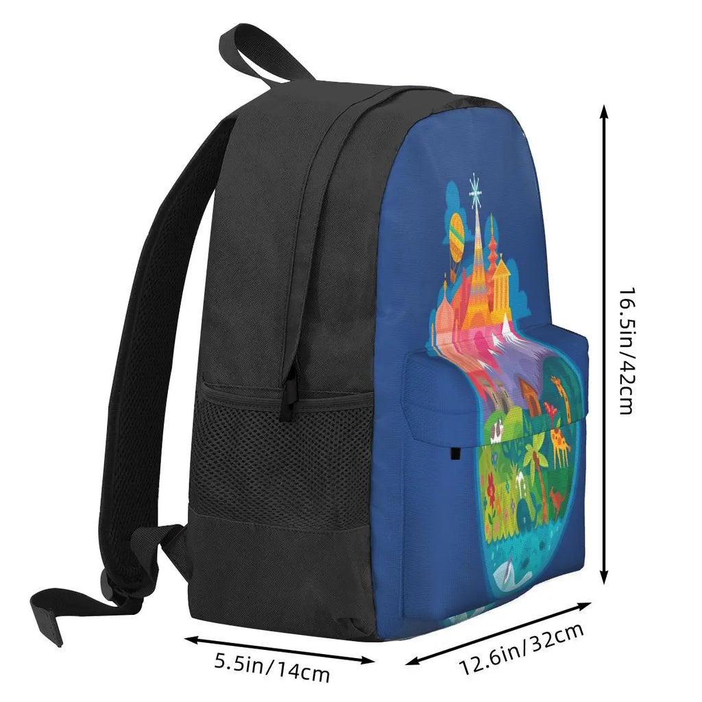 Vintage Small World Backpacks for Men and Women