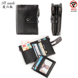 Small Zipper Leather Men Wallet Pocket Male Short Wallets