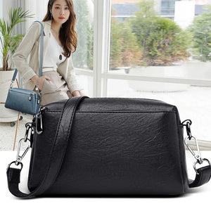 Small Zipper Pu Bags For Women Good Pu Leather Shoulder Crossbody Bag Female Sum