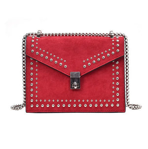 Rivet Chain Bag Shoulder Messenger Small Square Bag