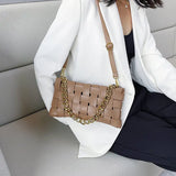 Casual Woven Small Square Bag Shoulder Messenger Bag Retro Small Square Bag