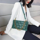 Casual Woven Small Square Bag Shoulder Messenger Bag Retro Small Square Bag