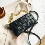 Casual Woven Small Square Bag Shoulder Messenger Bag Retro Small Square Bag